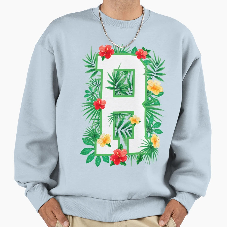 Capital Letter R Alphabet Sweatshirt - Casual Everyday Wear Men Women - T-Shirt, Sweatshirt, Hoodie