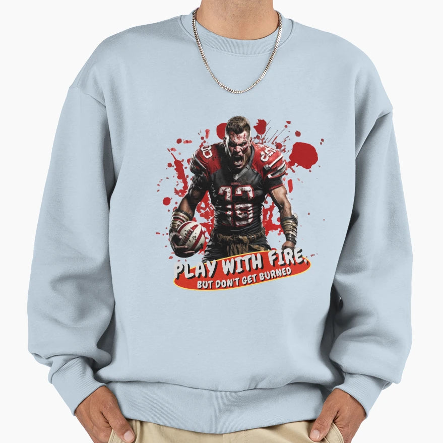 American Football Player Dynamic Sweatshirt - Minimalist Print for Adults - T-Shirt, Sweatshirt, Hoodie
