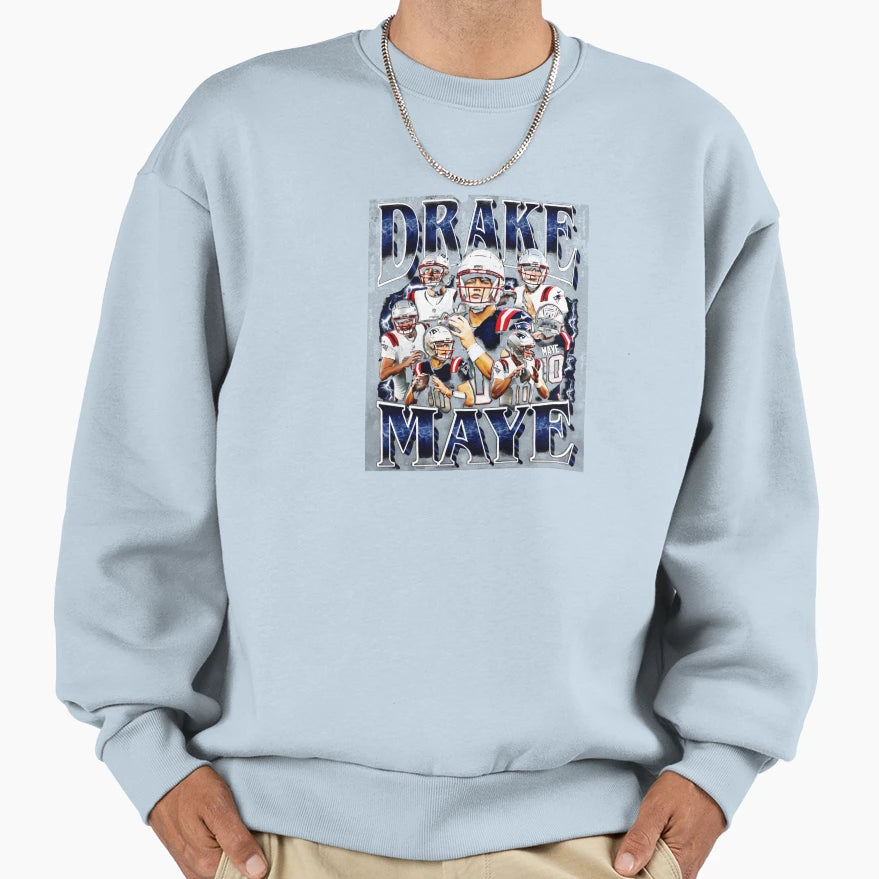 Drake Maye Bootleg Sweatshirt - Aesthetic Graphic for Adults - T-Shirt, Sweatshirt, Hoodie