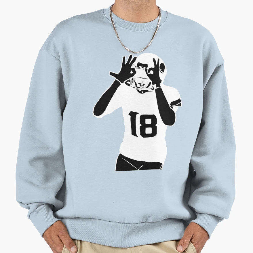 JJ 18 Griddy Grill Pop Art Simple Sweatshirt - Custom Art Print for Adults - T-Shirt, Sweatshirt, Hoodie