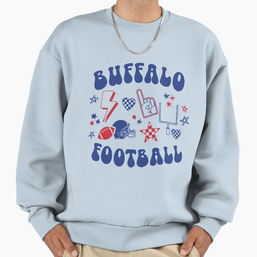 Buffalo Football Sweatshirt - Custom Art Print Men Women - T-Shirt, Sweatshirt, Hoodie