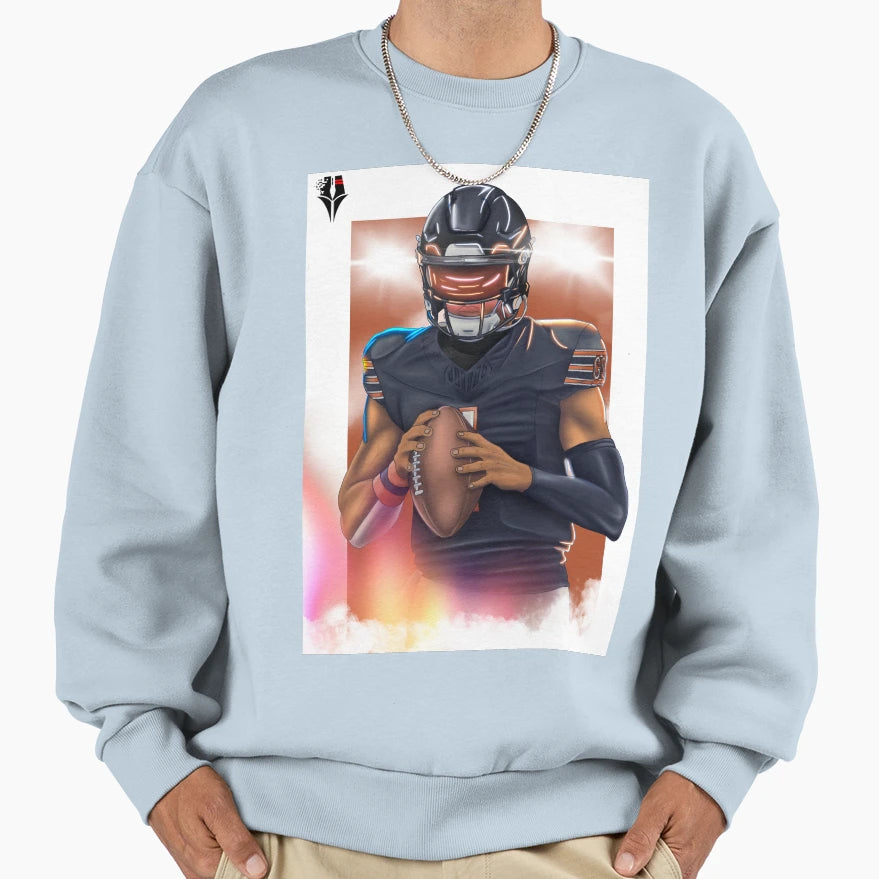 Bears Qb Justin Fields Sweatshirt - Casual Everyday Wear Men Women - T-Shirt, Sweatshirt, Hoodie