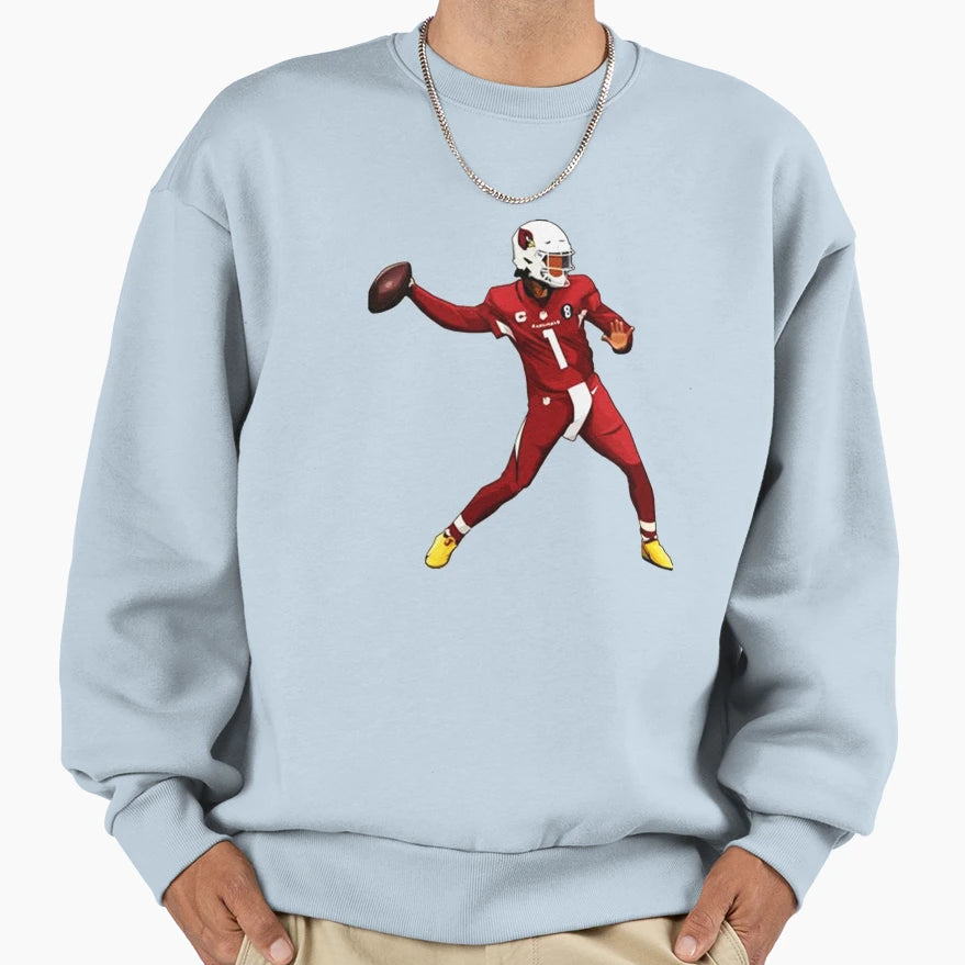 Kyler Murray Throw Ball Sweatshirt - Casual Everyday Wear Unisex - T-Shirt, Sweatshirt, Hoodie