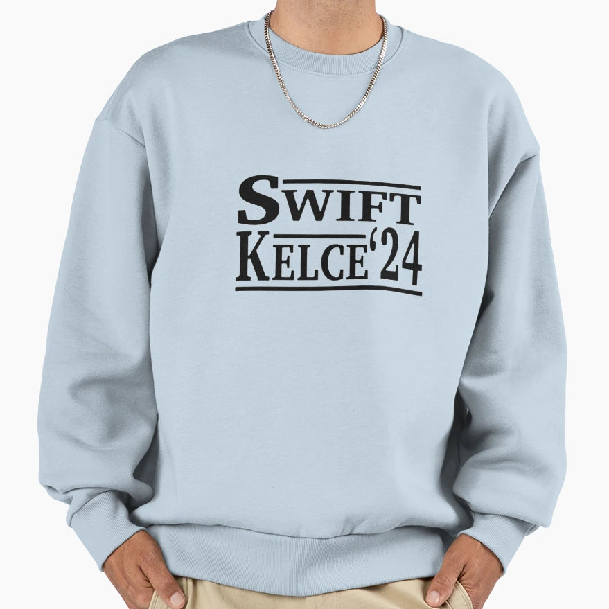 Kelce Swift 24 Logos Sweatshirt - Custom Art Print for Adults - T-Shirt, Sweatshirt, Hoodie