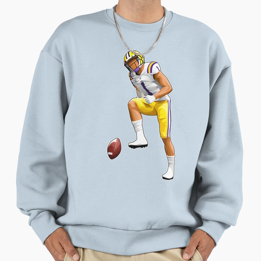 Jamarr Chase 1 Celebrate Touchdown Sweatshirt - Trendy Graphic for Adults - T-Shirt, Sweatshirt, Hoodie