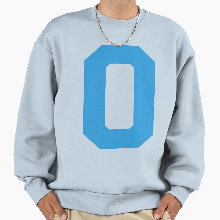 Number 0 Blue Zero Sports Number 0 Sweatshirt - Trendy Graphic for Adults - T-Shirt, Sweatshirt, Hoodie