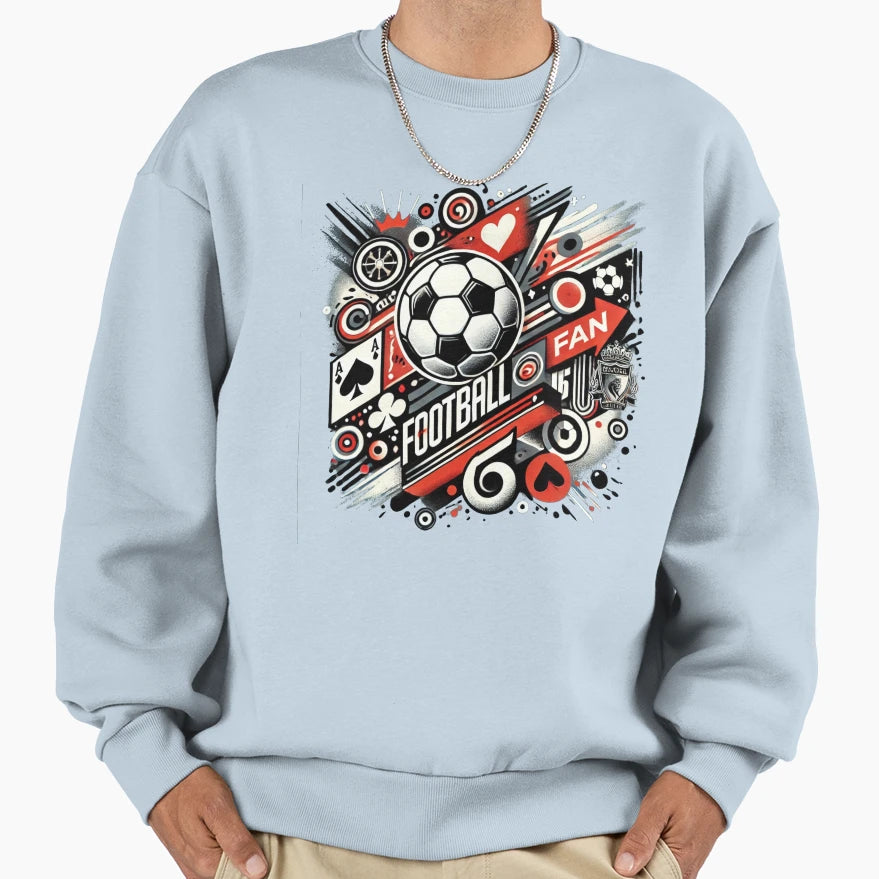 Dynamic Football Fan Culture Sweatshirt - Trendy Graphic Unisex - T-Shirt, Sweatshirt, Hoodie
