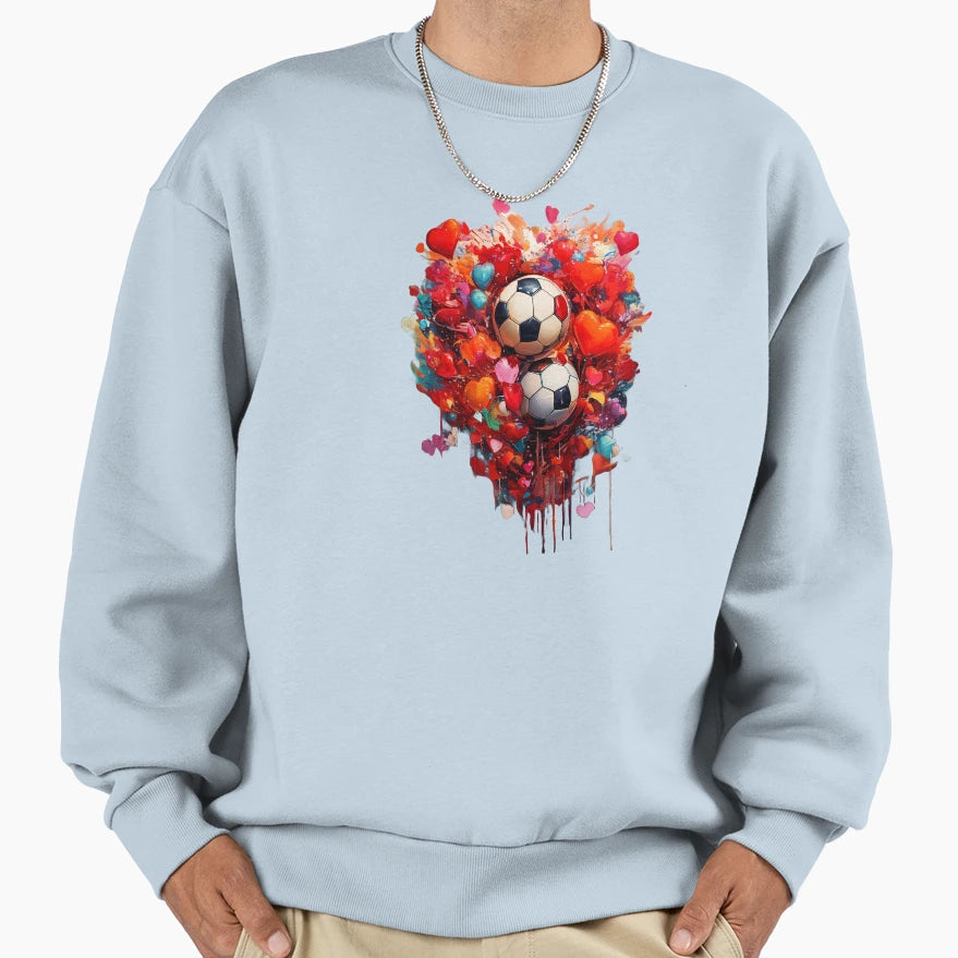 Love Soccer Sweatshirt - Custom Art Print for Adults - T-Shirt, Sweatshirt, Hoodie