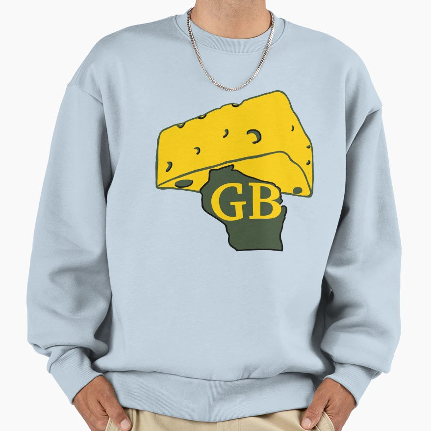 Green Bay Cheese Sweatshirt - Custom Art Print Men Women - T-Shirt, Sweatshirt, Hoodie