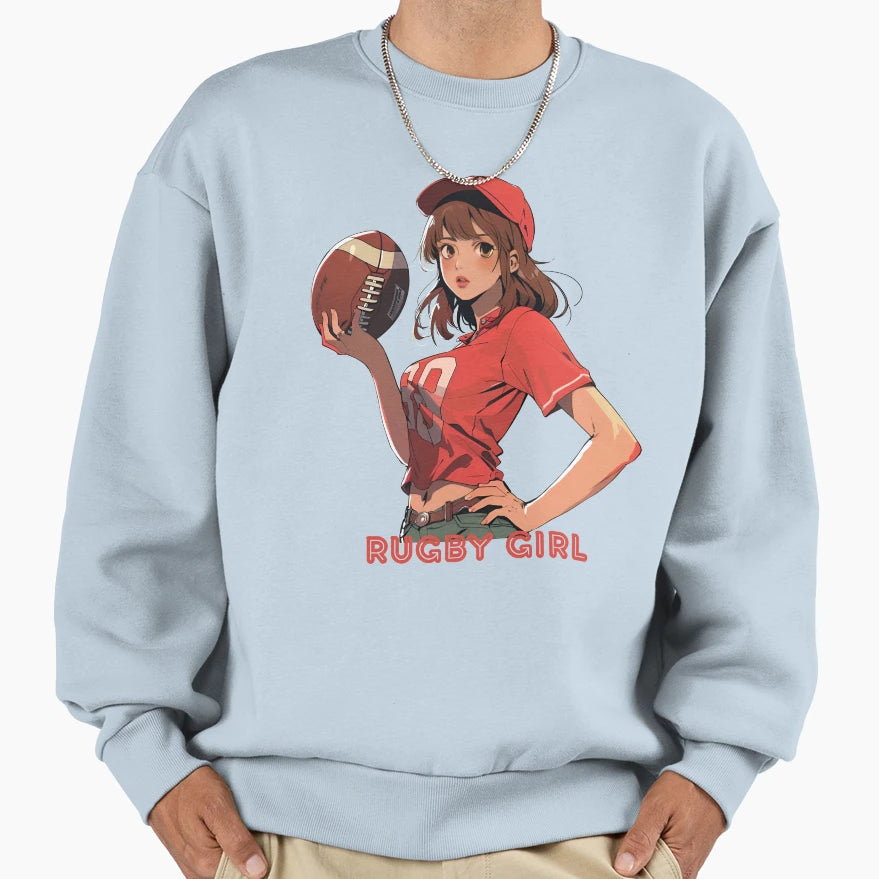 Rugby Anime Sports And Fun Sweatshirt - Graphic Print for Adults - T-Shirt, Sweatshirt, Hoodie