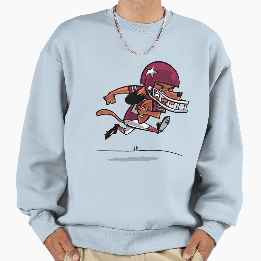 American Football Rugby Gridiron Dog Sweatshirt - Graphic Print Men Women - T-Shirt, Sweatshirt, Hoodie