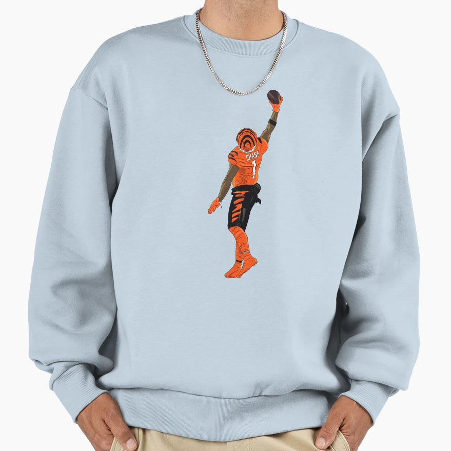 Jamarr Chase One Handed Catch Sweatshirt - Graphic Print for Adults - T-Shirt, Sweatshirt, Hoodie
