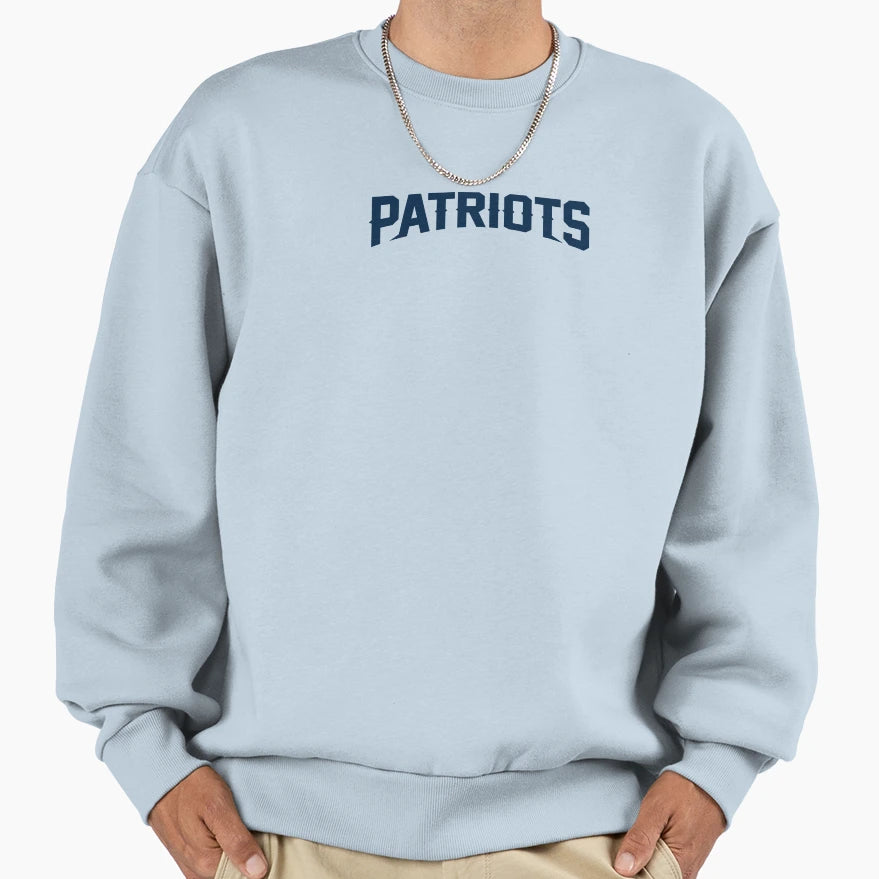 Patriots Wordmark Sweatshirt - Custom Art Print Men Women - T-Shirt, Sweatshirt, Hoodie