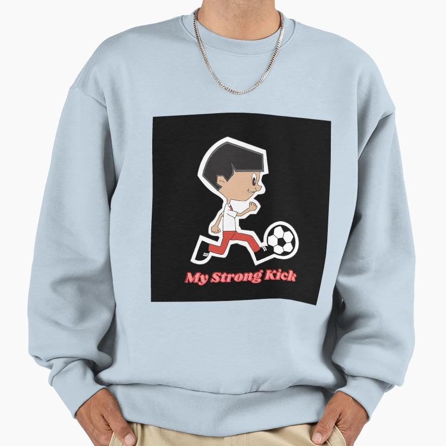 Football Kick Logo Sweatshirt - Unique Graphic Men Women - T-Shirt, Sweatshirt, Hoodie