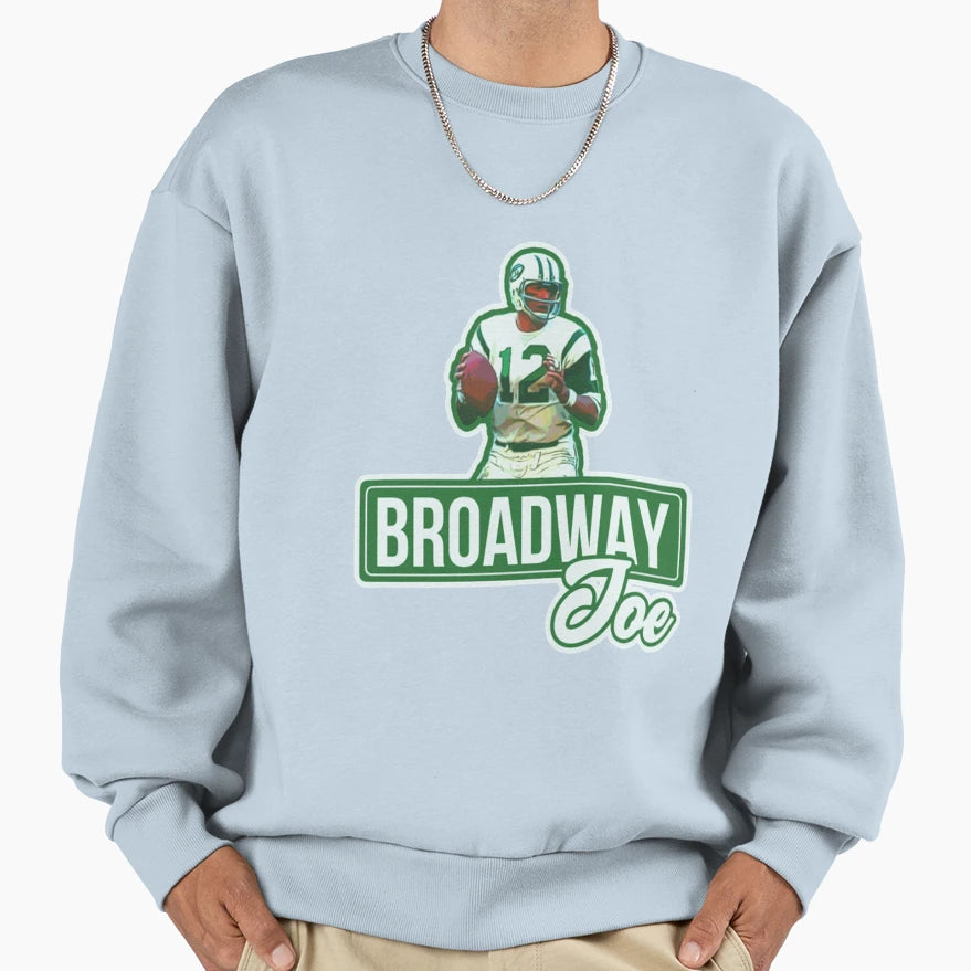 Joe Namath T Shirtbroadway Joe T-Shirt - Custom Art Print Unisex - T-Shirt, Sweatshirt, Hoodie