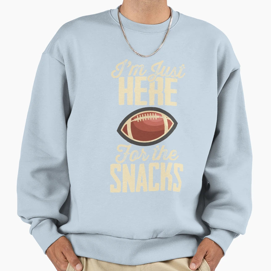 I Watch Football Snacks Sweatshirt - Fun Novelty Design for Adults - T-Shirt, Sweatshirt, Hoodie