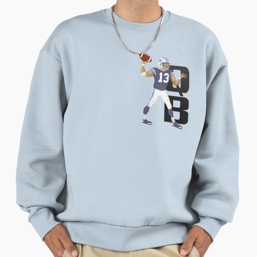 Quarter Back Sweatshirt - Trendy Graphic for Adults - T-Shirt, Sweatshirt, Hoodie