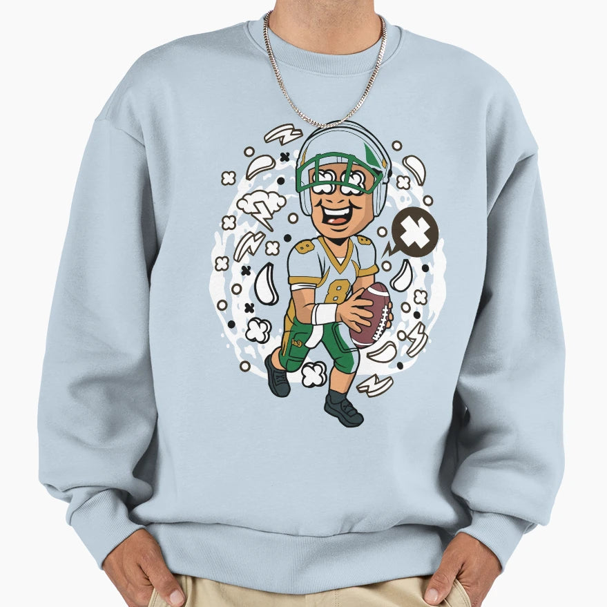 Football Player Sweatshirt - Graphic Print Unisex - T-Shirt, Sweatshirt, Hoodie