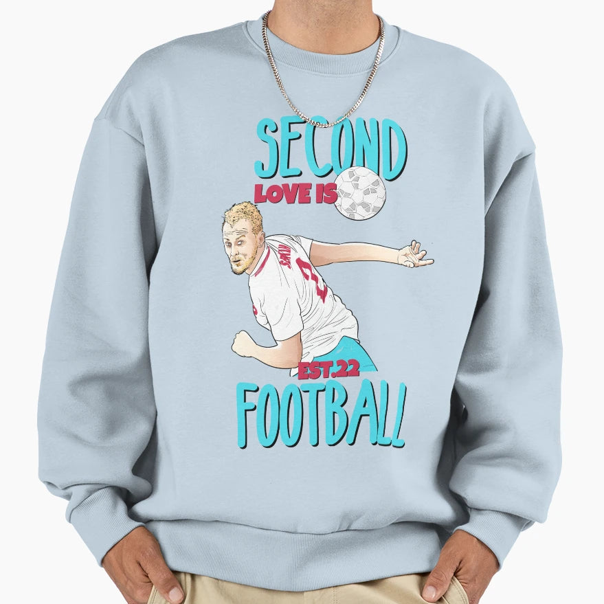 Second Love Is Footbal Sweatshirt - Casual Everyday Wear for Adults - T-Shirt, Sweatshirt, Hoodie