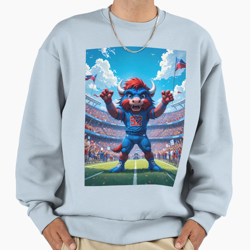 Happy Buffalo Bills Sweatshirt - Casual Everyday Wear for Adults - T-Shirt, Sweatshirt, Hoodie