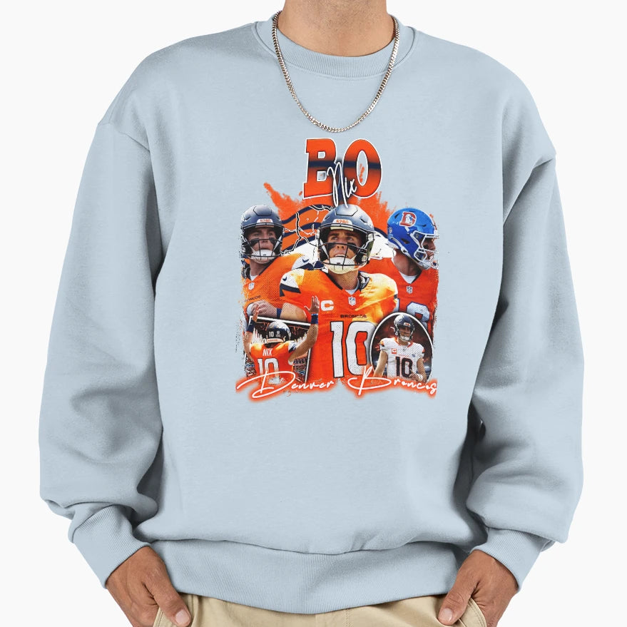 Bo Nix Bootleg Sweatshirt - Novelty Apparel for Adults - T-Shirt, Sweatshirt, Hoodie