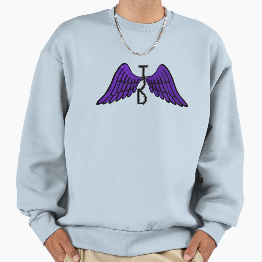 Tjd Purple Wings Sweatshirt - Trendy Graphic Men Women - T-Shirt, Sweatshirt, Hoodie