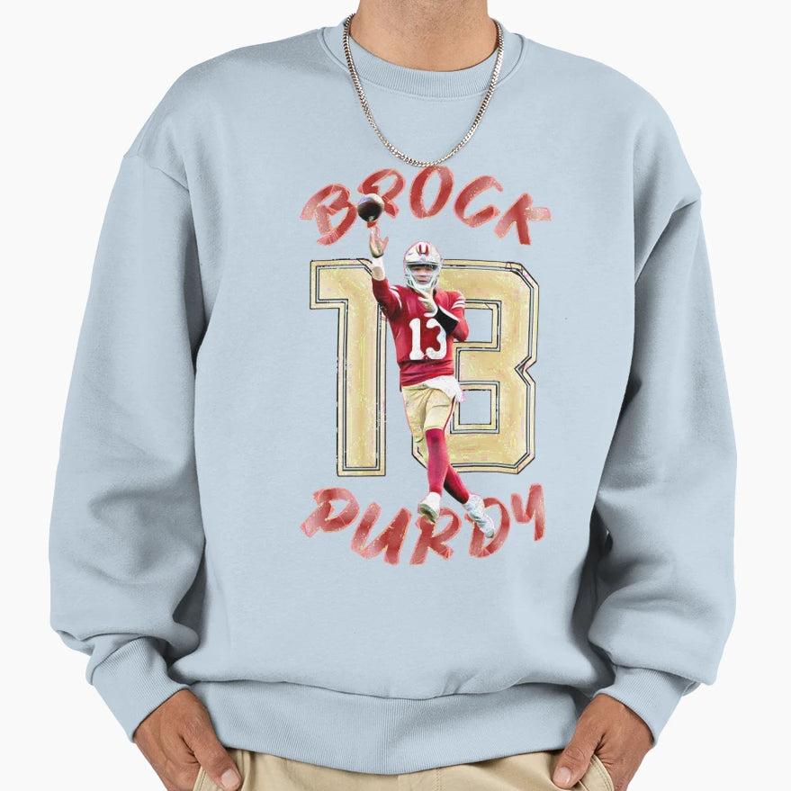 Brock Purdyfootball Sweatshirt - Unique Graphic Unisex - T-Shirt, Sweatshirt, Hoodie