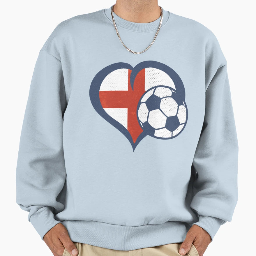 England Football Heart England Flag Sweatshirt - Graphic Print Unisex - T-Shirt, Sweatshirt, Hoodie