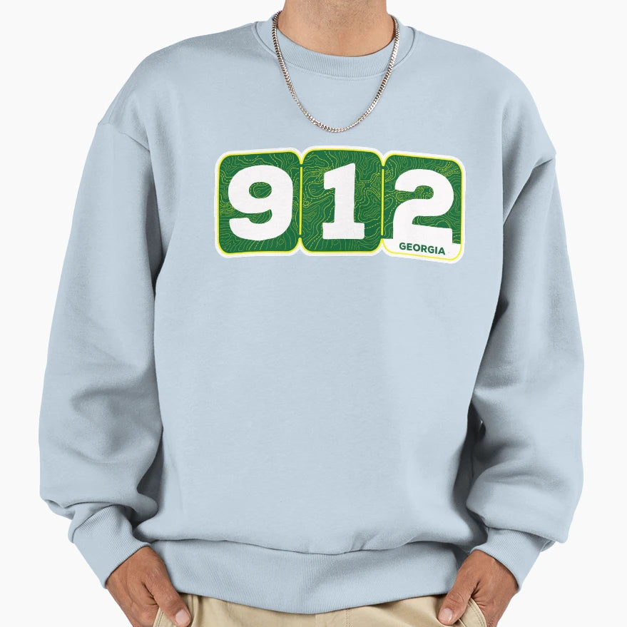 Area Code 912 Sweatshirt - Fun Novelty Design for Adults - T-Shirt, Sweatshirt, Hoodie