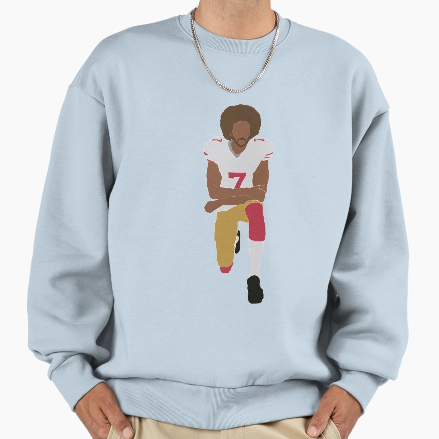 Kneeling Kaepernick Sweatshirt - Fun Novelty Design Unisex - T-Shirt, Sweatshirt, Hoodie