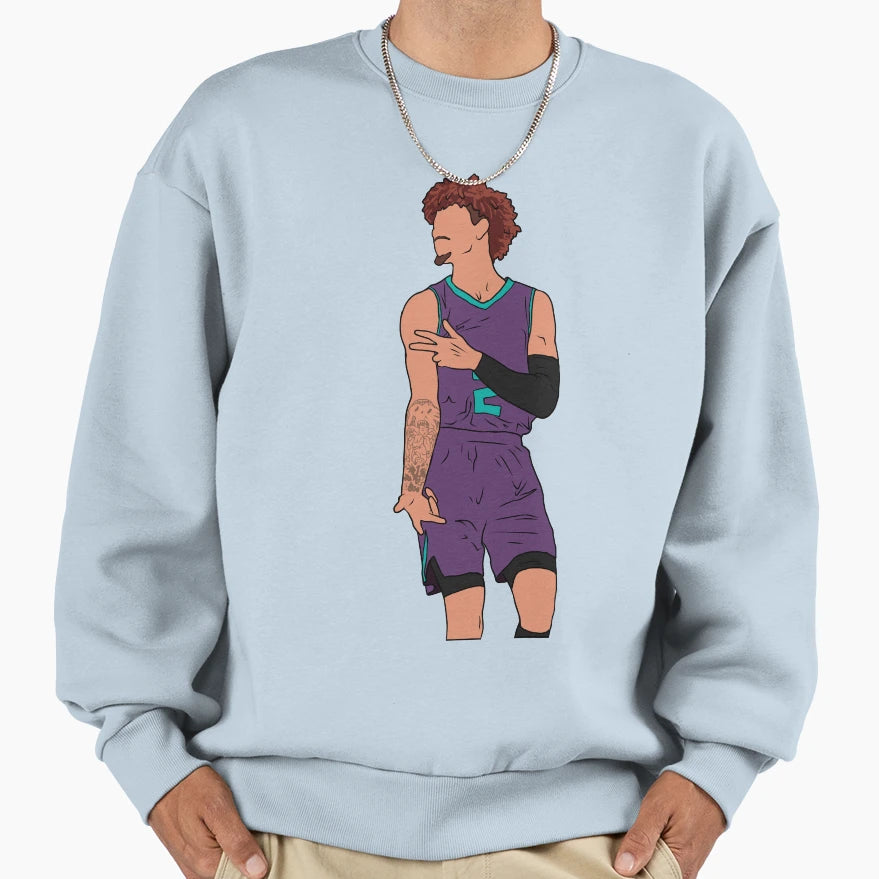 Lamelo Ball 3 Point Celebration Sweatshirt - Streetwear Style Men Women - T-Shirt, Sweatshirt, Hoodie