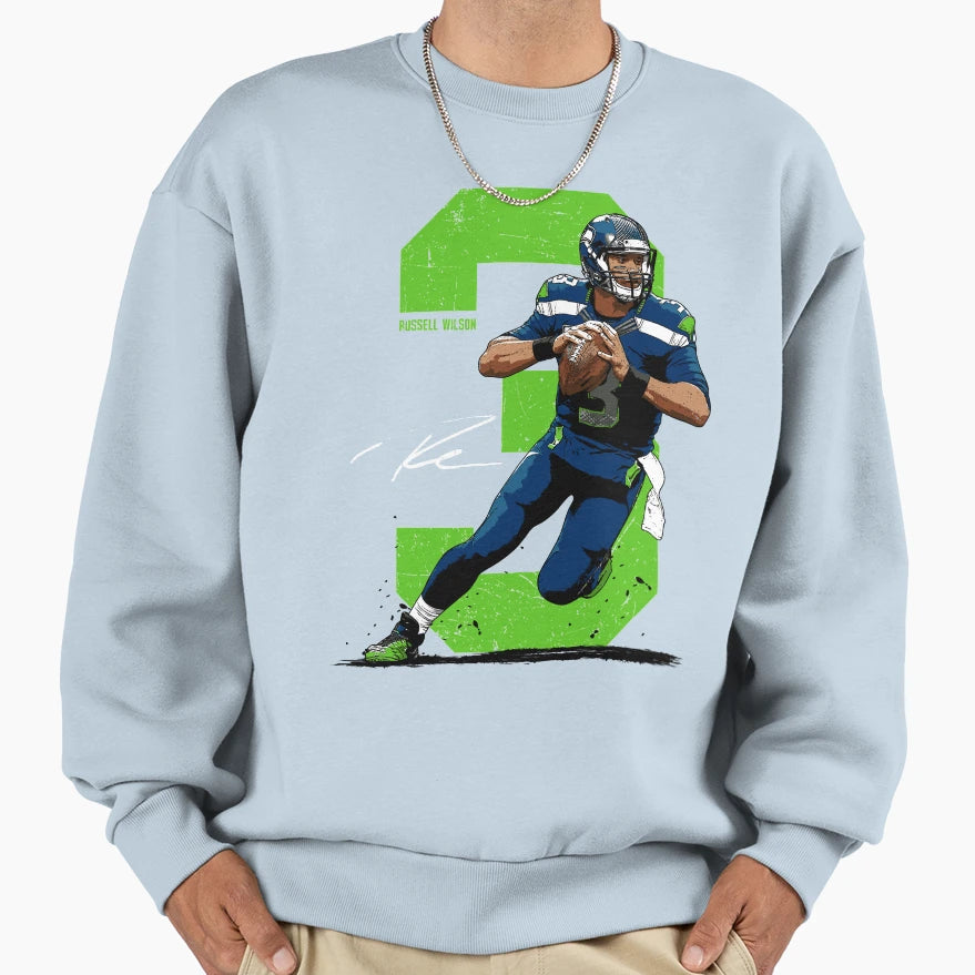 Wilson Quarterback Seattle Football Sweatshirt - Novelty Apparel Unisex - T-Shirt, Sweatshirt, Hoodie