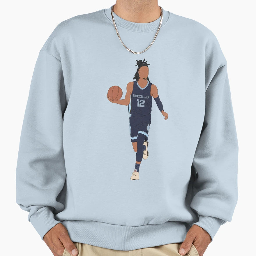 Ja Morant Minimal Sweatshirt - Custom Art Print Men Women - T-Shirt, Sweatshirt, Hoodie