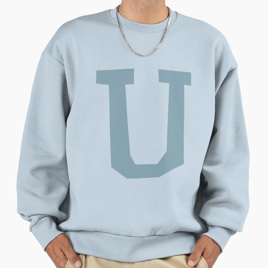 Alphabetical U Sweatshirt - Casual Everyday Wear for Adults - T-Shirt, Sweatshirt, Hoodie