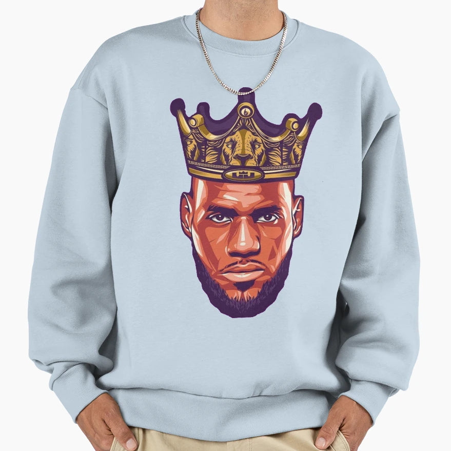 King Lebron James Sweatshirt - Custom Art Print Men Women - T-Shirt, Sweatshirt, Hoodie