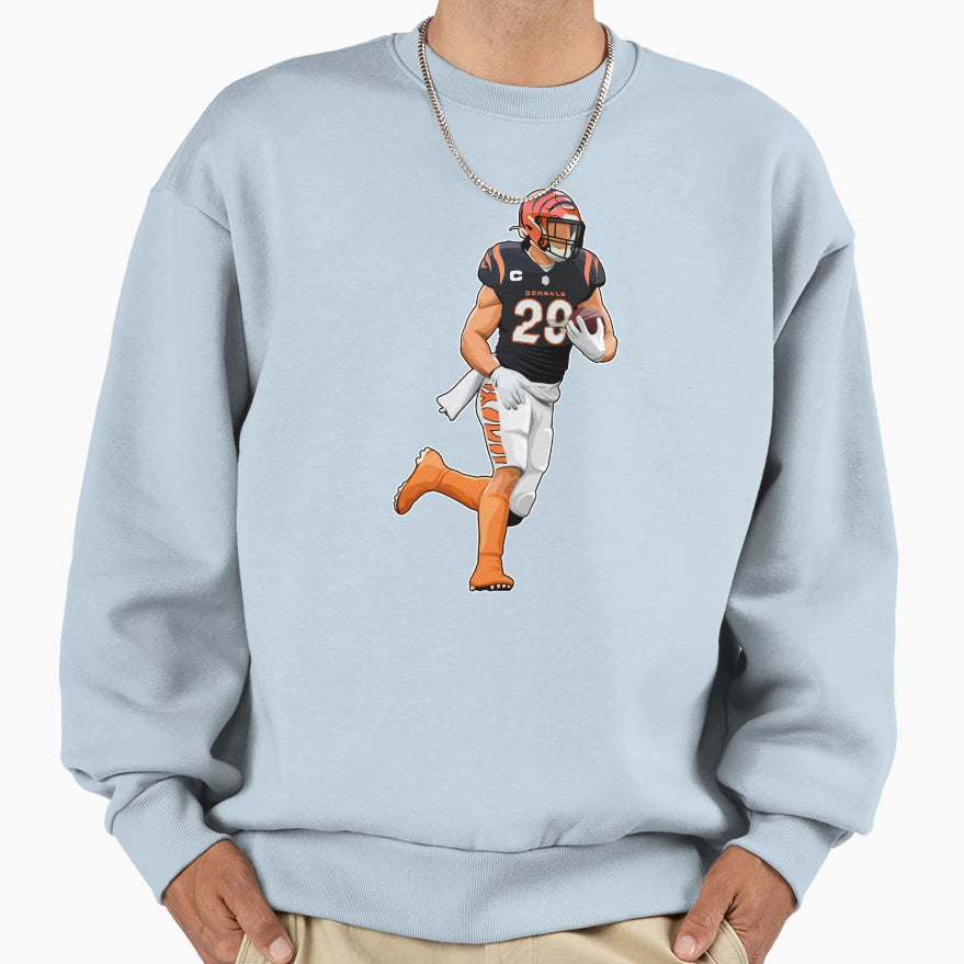 Joe Mixon 27 Running Back Sweatshirt - Trendy Graphic for Adults - T-Shirt, Sweatshirt, Hoodie
