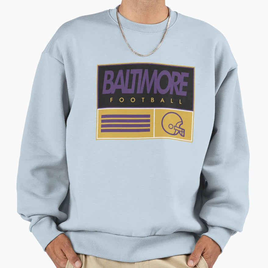 Baltimore Football Sweatshirt - Unique Graphic Unisex - T-Shirt, Sweatshirt, Hoodie