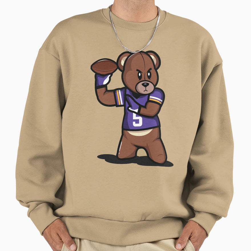 Victrs Teddy Football Sweatshirt - Unique Graphic Men Women - T-Shirt, Sweatshirt, Hoodie