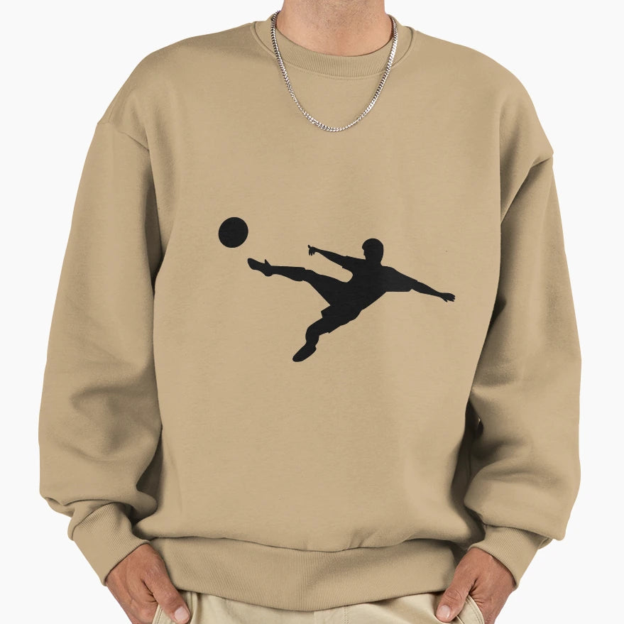 Soccer Horizontal Shot Silhouette Sweatshirt - Aesthetic Graphic Unisex - T-Shirt, Sweatshirt, Hoodie