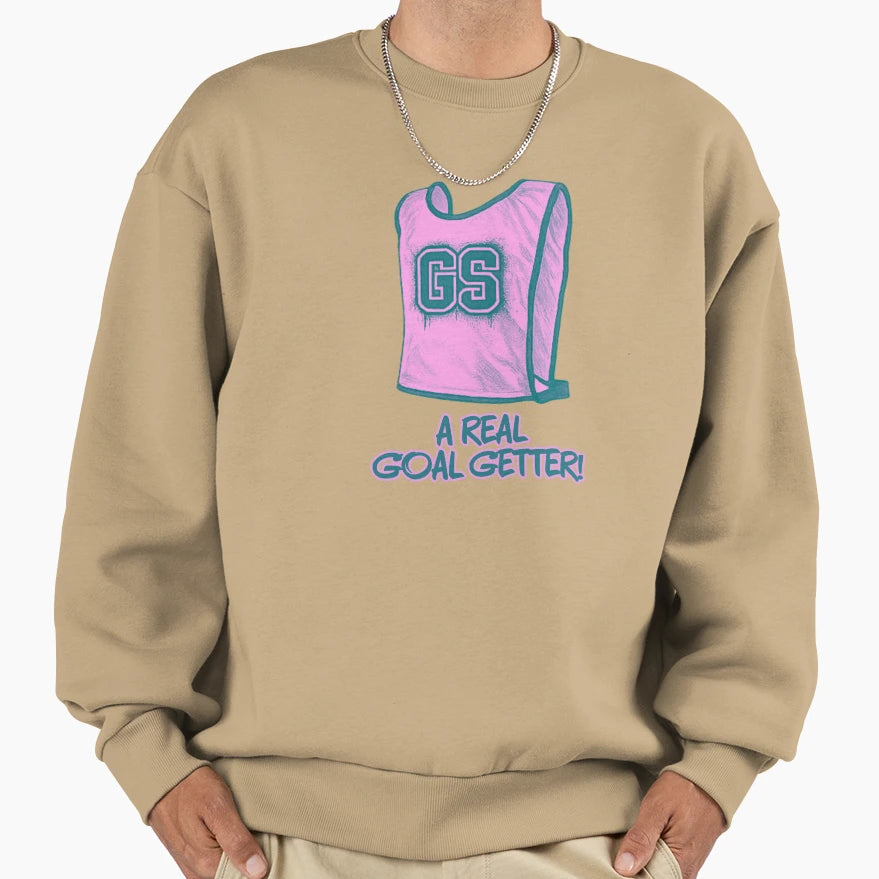 Gs Goal Shooter Netball Real Goal Sweatshirt - Graphic Print for Adults - T-Shirt, Sweatshirt, Hoodie