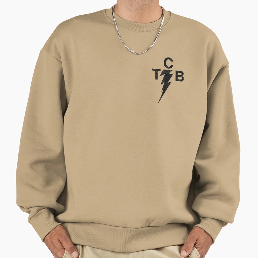 Tcb Logo Over Heart Kings Lightning Sweatshirt - Fun Novelty Design Unisex - T-Shirt, Sweatshirt, Hoodie