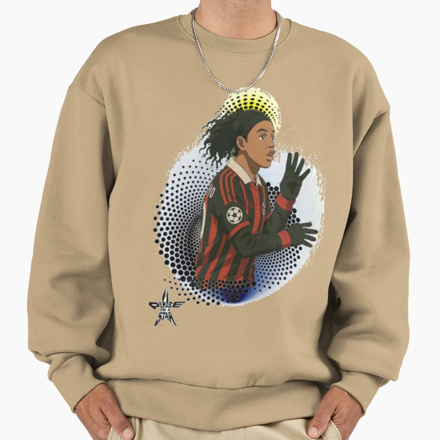 Football Play Maker Ronaldinho Sweatshirt - Minimalist Print Unisex - T-Shirt, Sweatshirt, Hoodie
