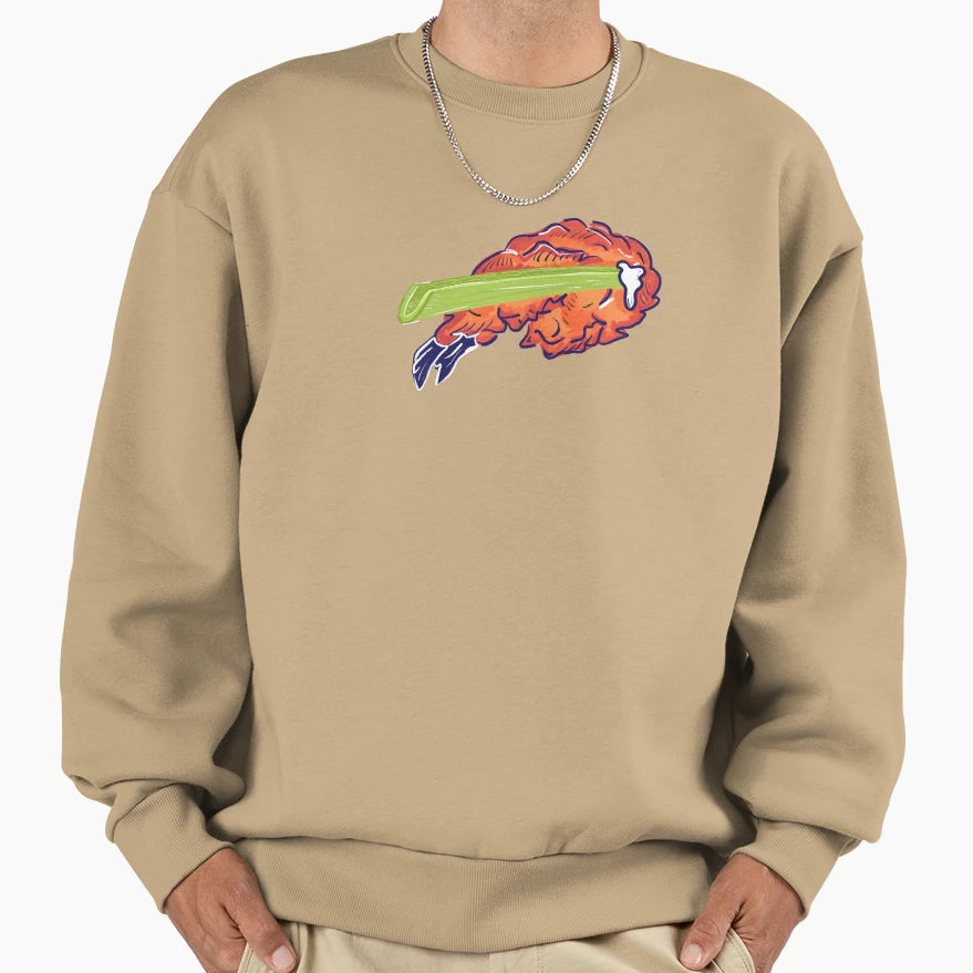 Buffalo Wing Color Sweatshirt - Aesthetic Graphic Men Women - T-Shirt, Sweatshirt, Hoodie