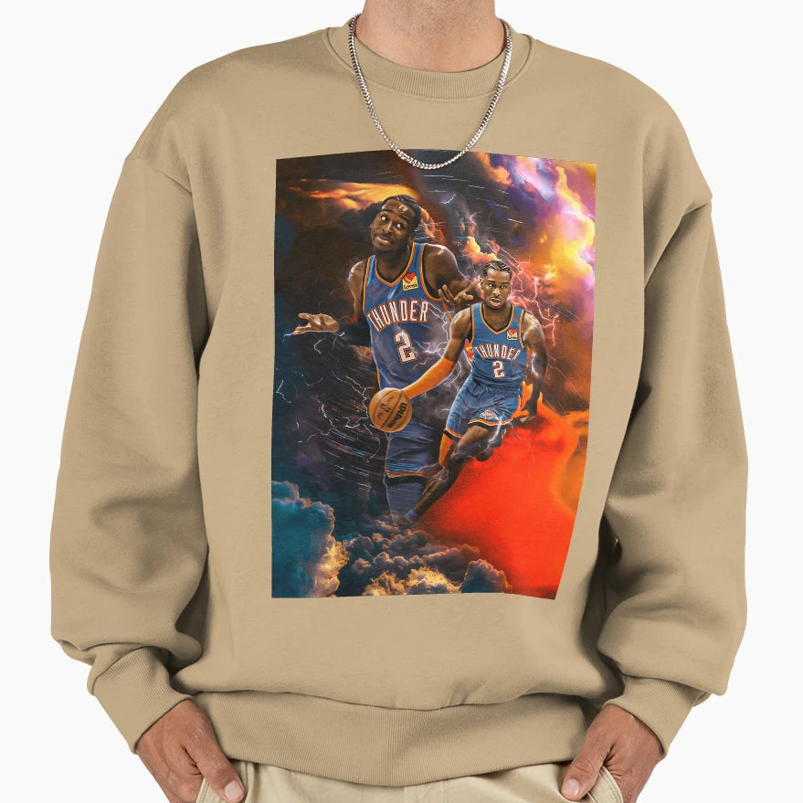 Shai Gilgeous Alexander 2 Basketball Sweatshirt - Trendy Graphic Men Women - T-Shirt, Sweatshirt, Hoodie