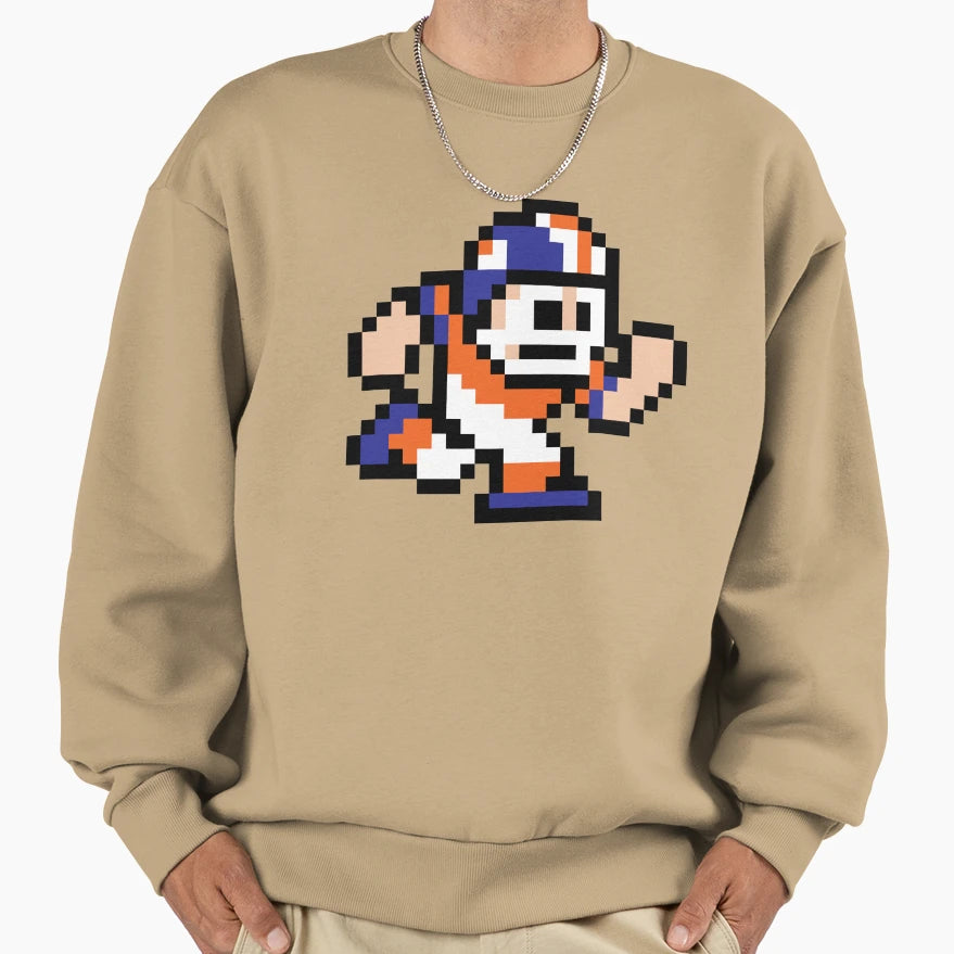 8 Bit Player Denver Broncos Sweatshirt - Minimalist Print for Adults - T-Shirt, Sweatshirt, Hoodie