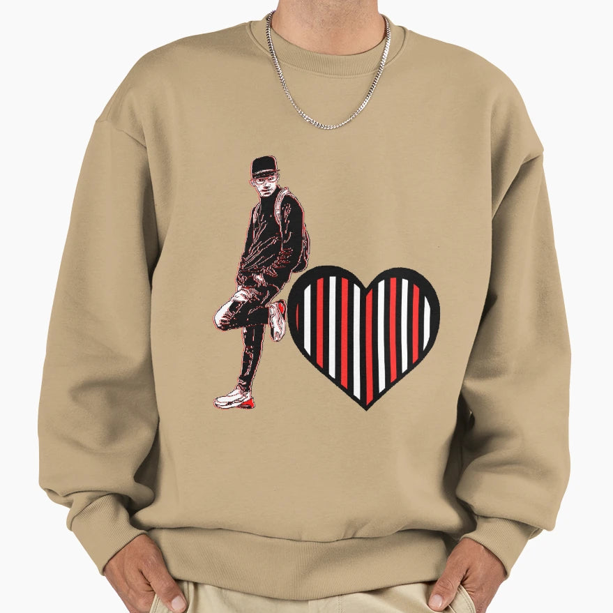 I Love You Large Heart Sweatshirt - Unique Graphic for Adults - T-Shirt, Sweatshirt, Hoodie