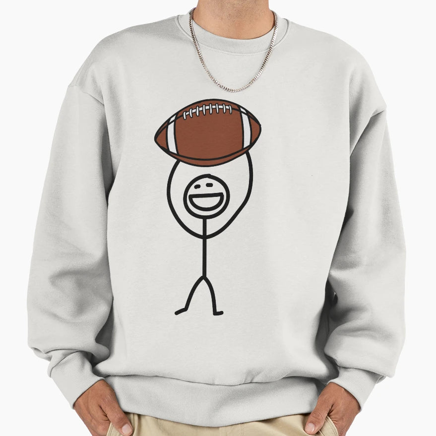 Football Fan Sweatshirt - Custom Art Print for Adults - T-Shirt, Sweatshirt, Hoodie