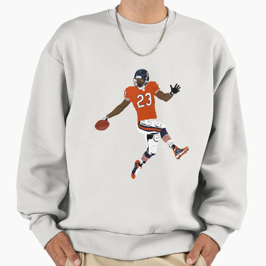 Devin Hester High Step Drawing Sweatshirt - Unique Graphic Men Women - T-Shirt, Sweatshirt, Hoodie