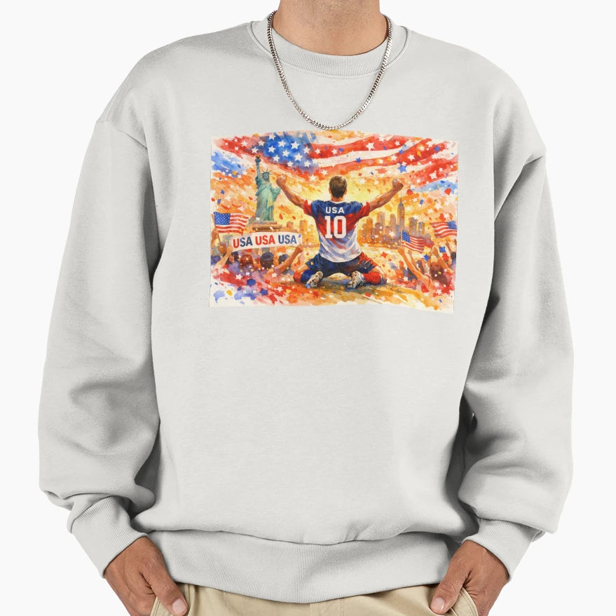 Usa Soccer Vibes Celebration Sweatshirt - Streetwear Style Men Women - T-Shirt, Sweatshirt, Hoodie