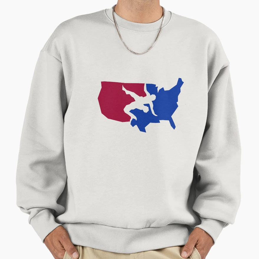 All American Wrestling Sweatshirt - Trendy Graphic for Adults - T-Shirt, Sweatshirt, Hoodie